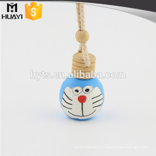 blue cat shaped wooden cap car perfume bottle for hanging car